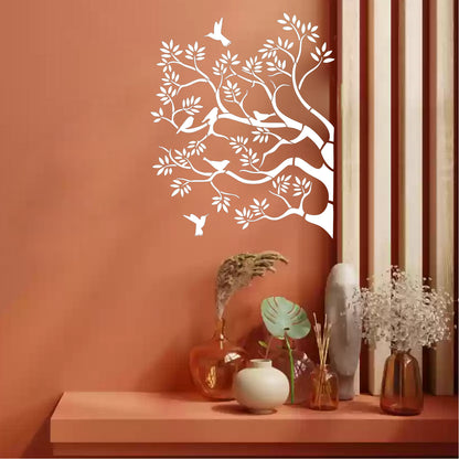Maxxxmart - creative birds wall stencil-3 (Inches)