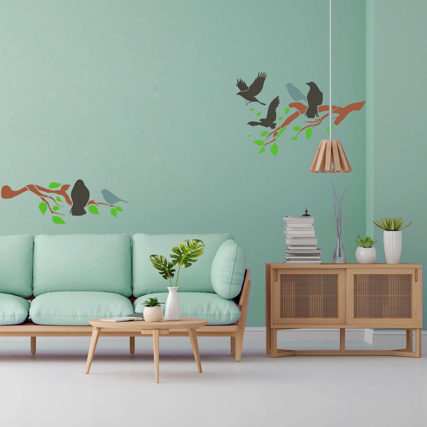 Maxxxmart - creative birds wall stencil-3 (Inches)