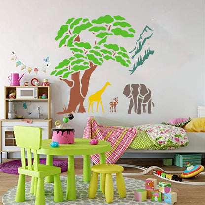 MaxxxMart - Tropical Sunset Island Stencil-2 (Inches)