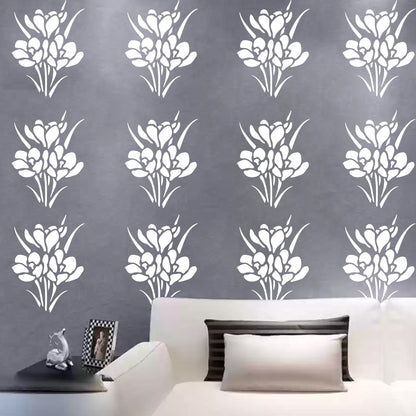 MaxxxMart - Flowers Wall Stencils-1 (Inches)