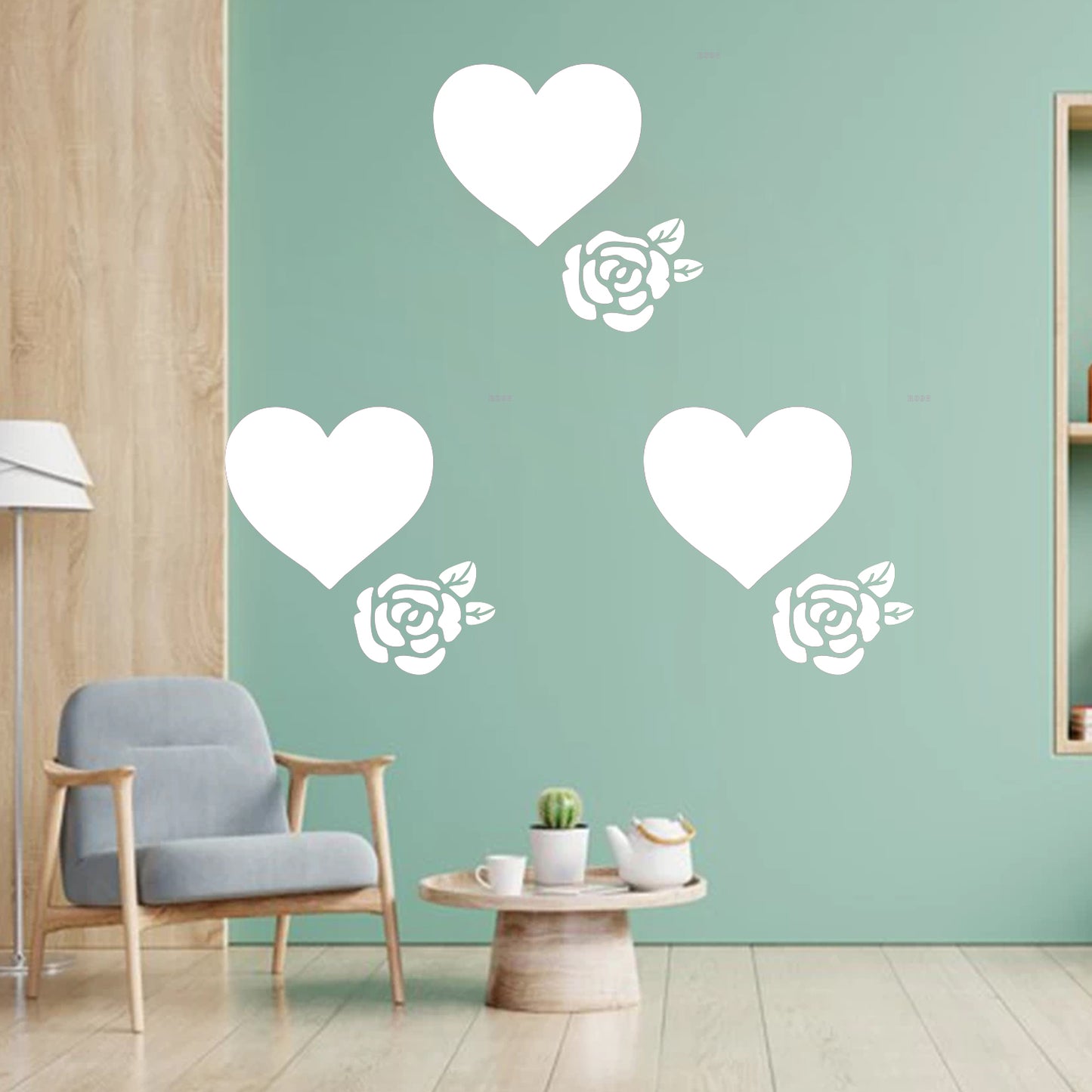 MaxxxMart - Flowers Wall Stencils-2 (Inches)