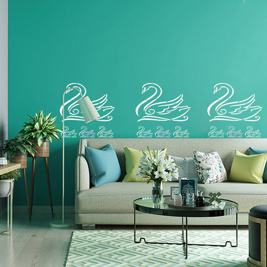 Maxxxmart - Elegant Swan Glide Wall Stencil