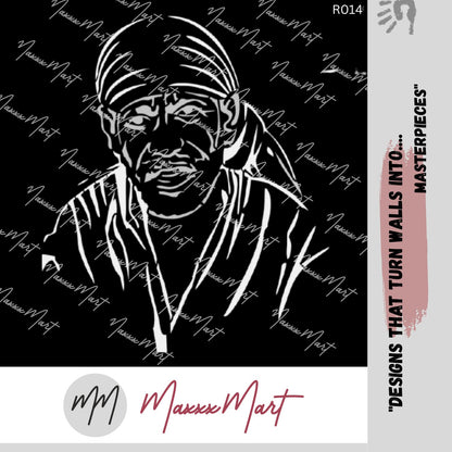Maxxmart - Sai Baba of Shirdi wall Stencil (Inches)