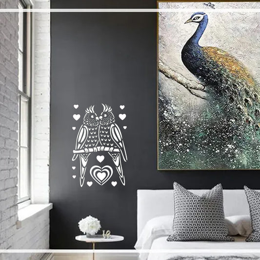 MaxxxMart - Love Birds Wall Stencil (Inches)