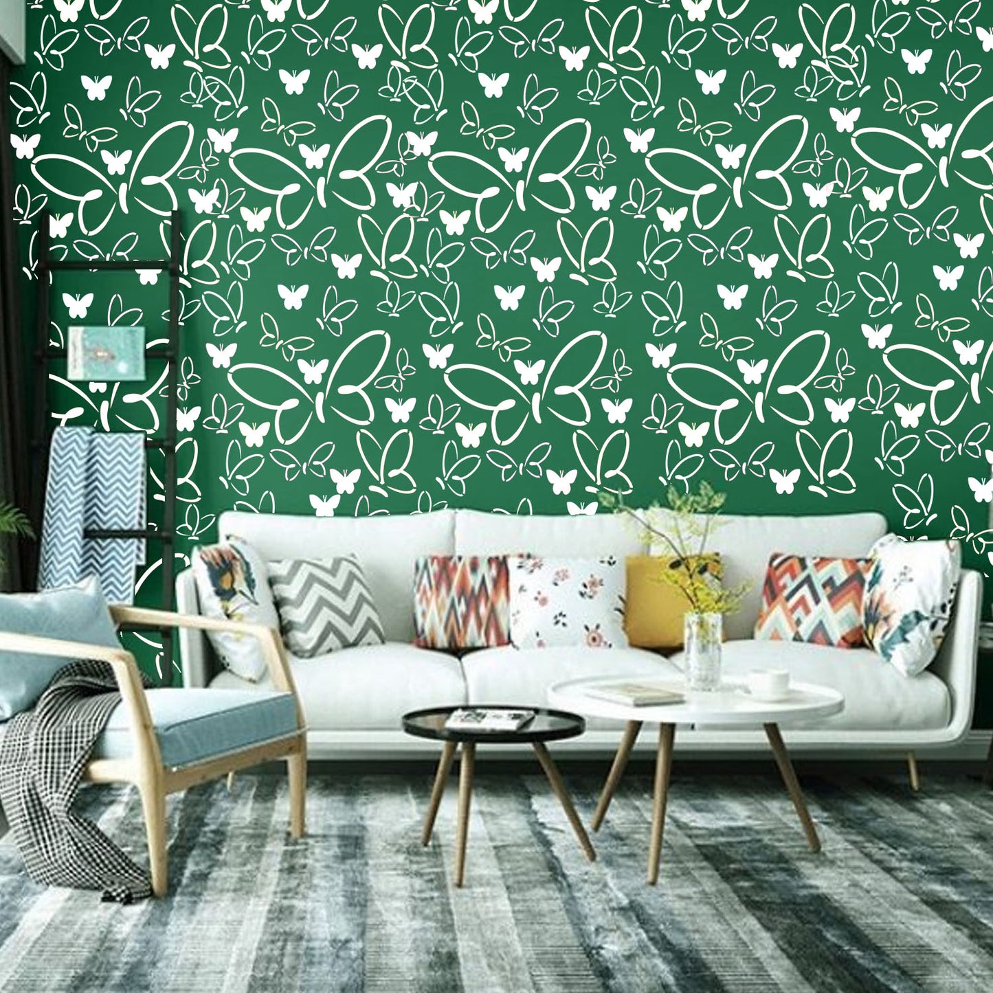 MaxxxMart - Butterfly wall Stencil (Inches)