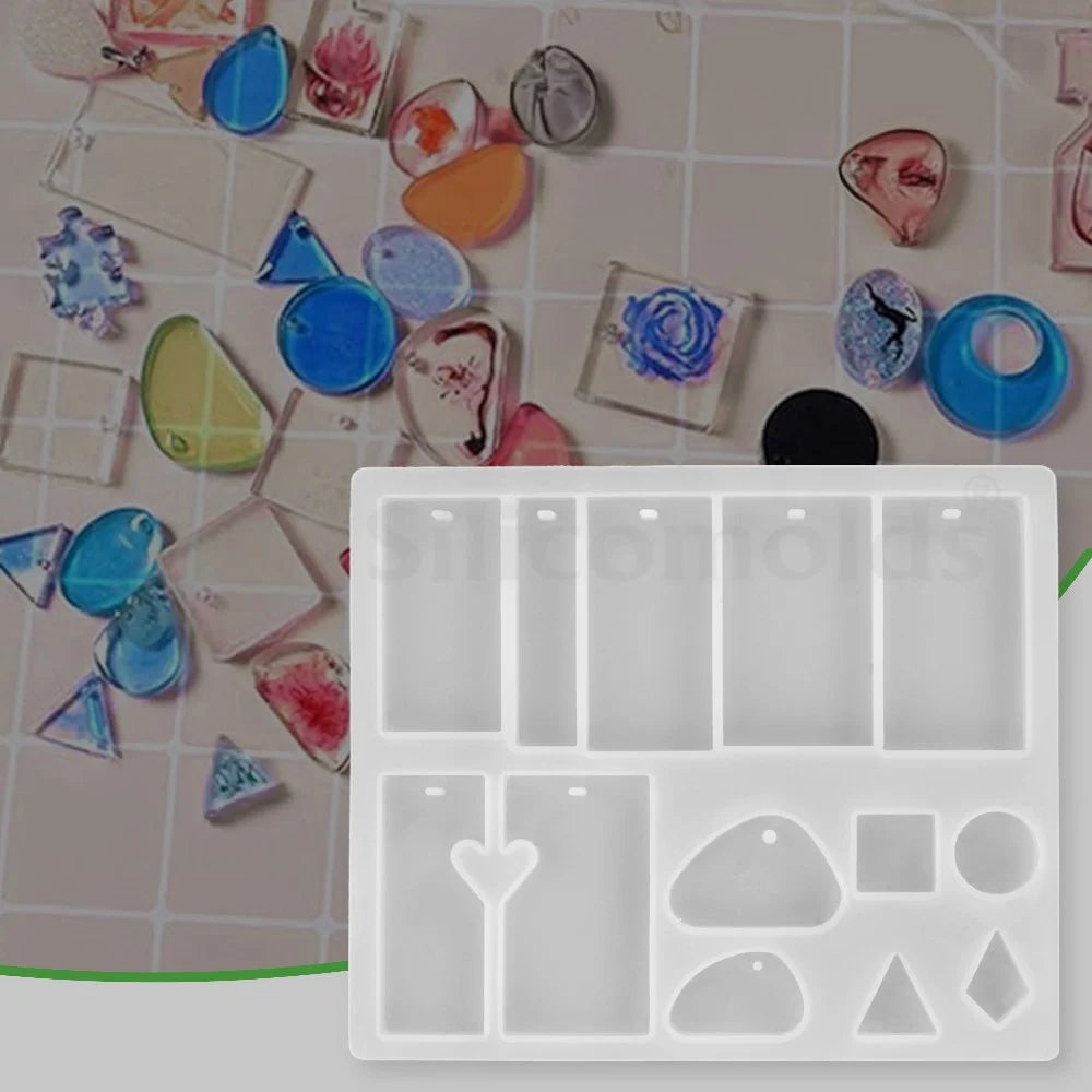 Maxxxmart - Resin Art Mould 16 in 1 For | Clear Silicone Casting Mold for DIY