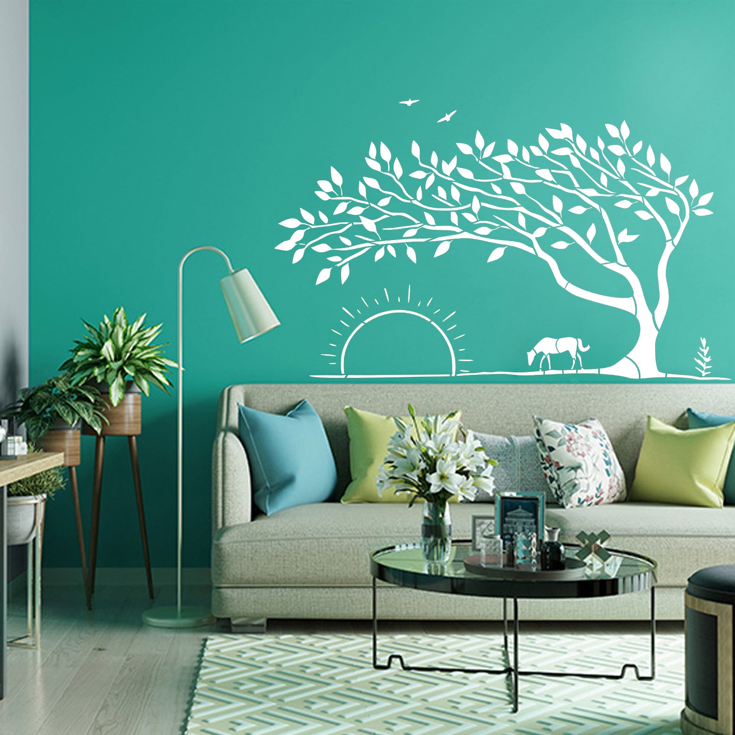 MaxxxMart - Trees wall Stencil-2 (Inches)