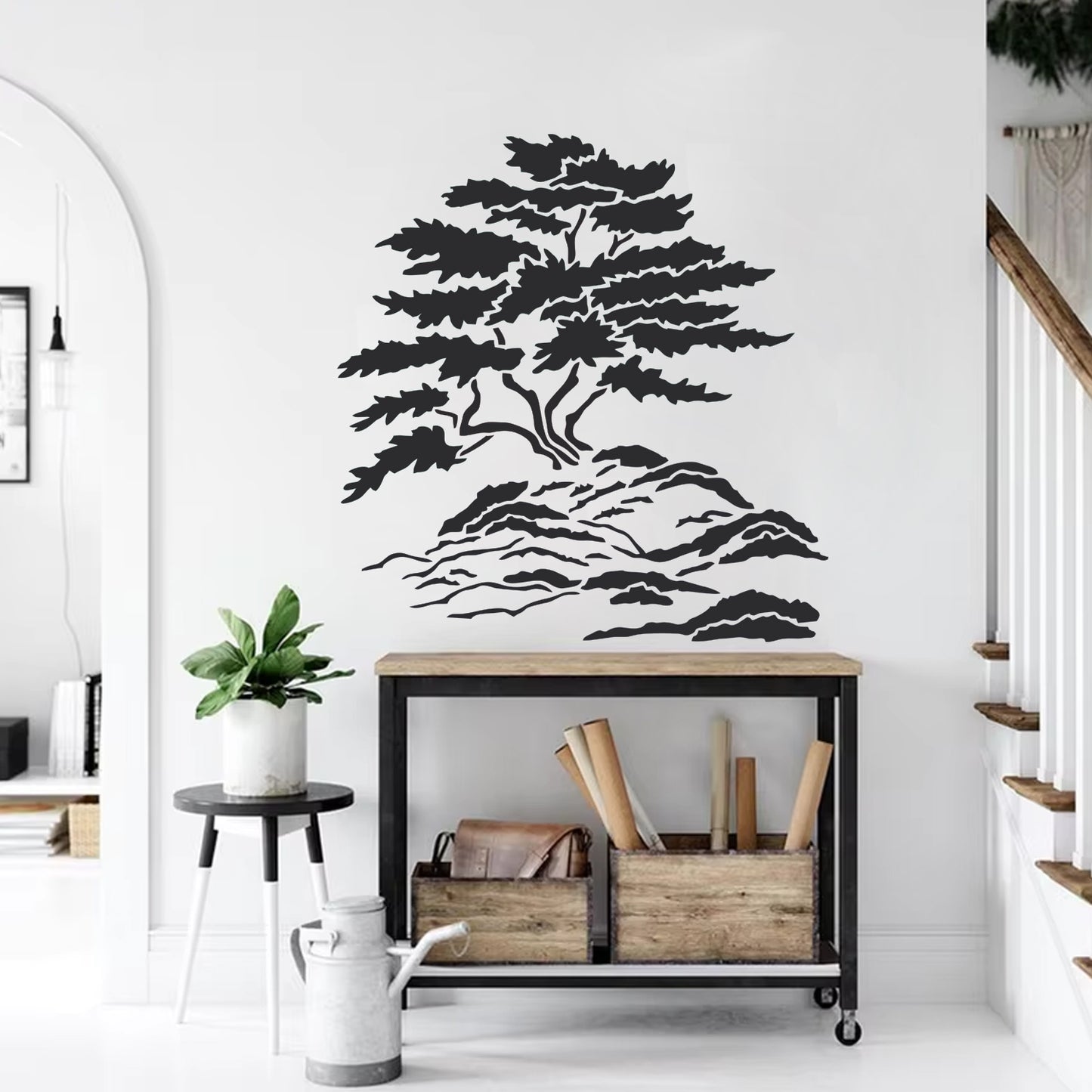 MaxxxMart - Trees wall Stencil-2 (Inches)