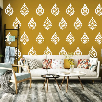 Maxxxmart - Classic Rose, Heritage Teardrop, Paisley,  Dandelion Burst Wall Stencil(Inches)