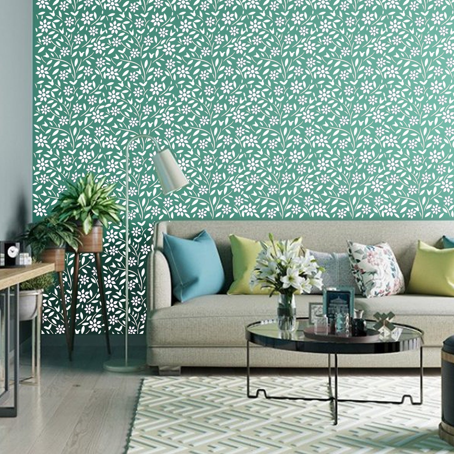 MaxxxMart - Flower Wall Stencils-3 (Inches)