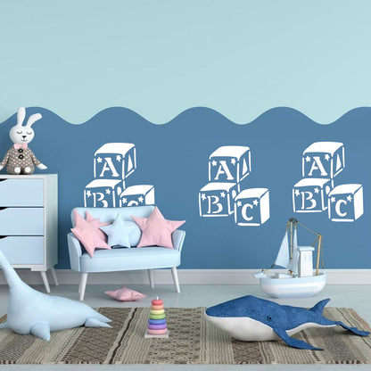 MaxxxMart - Sewing Machine, Vintage Aviator,  Tractor, Toy Blocks Wall Stencils (Inches)