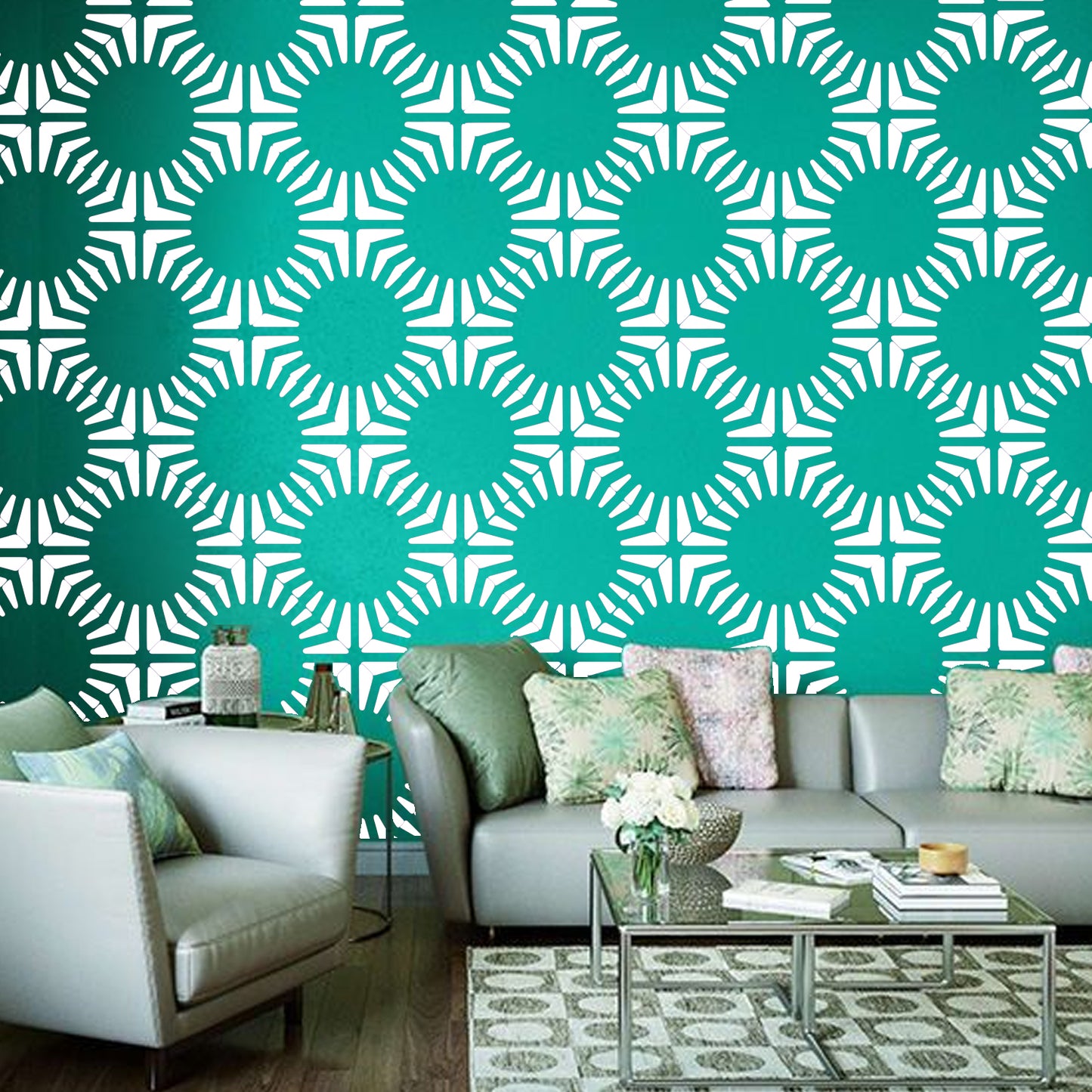 MaxxxMart - Wall pattern Stencil -2 (Inches)