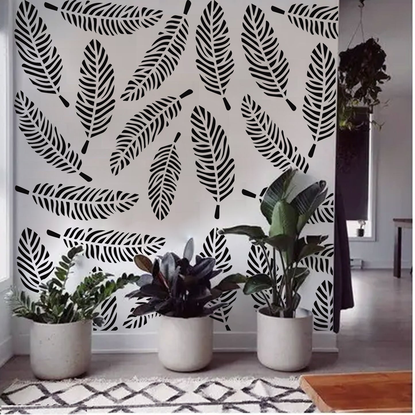 MaxxxMart - Leaf Wall Stencil (Inches)