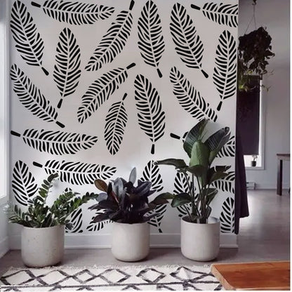 MaxxxMart - Leaf Wall Stencil (Inches)