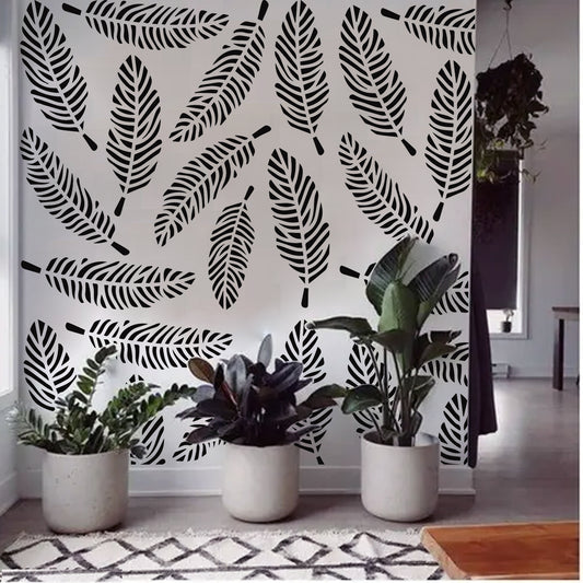 MaxxxMart - Leaf Wall Stencil (Inches)