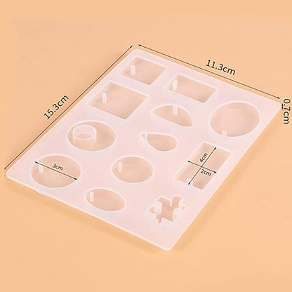 Maxxxmart - Resin Art Mould 12 in 1 For | Clear Silicone Casting Mold for DIY