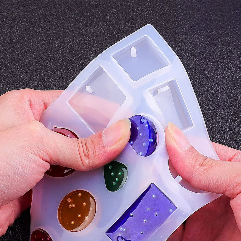 Maxxxmart - Resin Art Mould 12 in 1 For | Clear Silicone Casting Mold for DIY