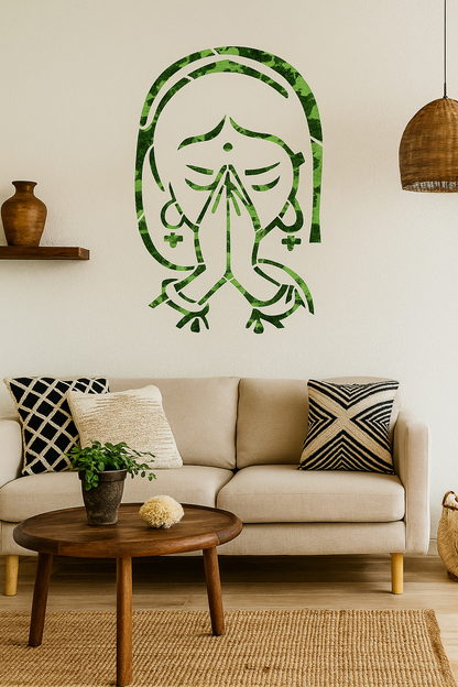 Maxxxmart Namaste Wall Stencil – Traditional Greeting Design (Inches)