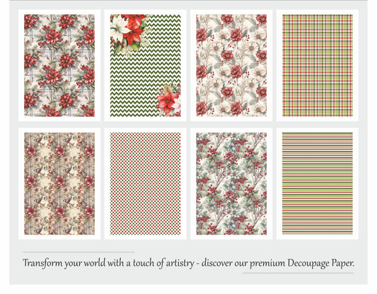 Maxxxmart - Decoupage paper A4 Size - 8 Sheets