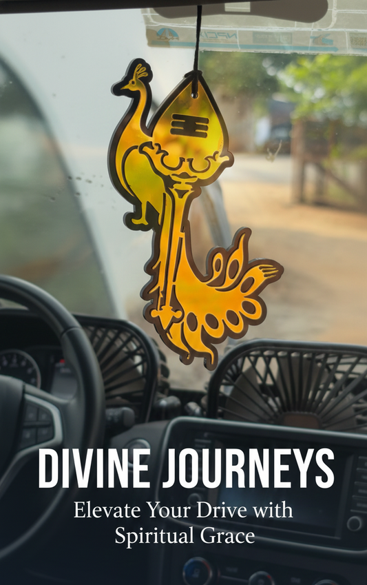 Murugan Vel and Peacock car hanging acrylic