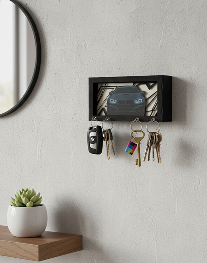 MaxxxMart - BMW Shadow Box with Key Holder (8.5x4.5) Inches