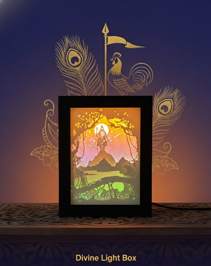 MaxxxMart - Lord Murugan: Divine Serenity Light Box 7x9 (inches)