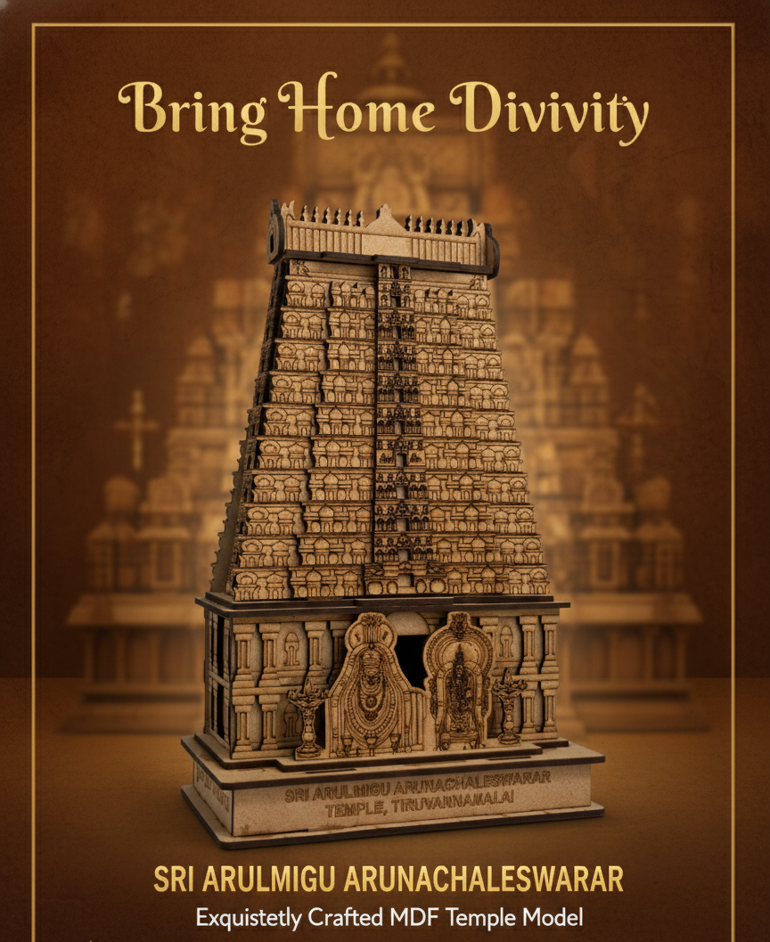 Sri Arulmigu Arunachaleswarar Temple MDF Model | Annamalaiyar Temple