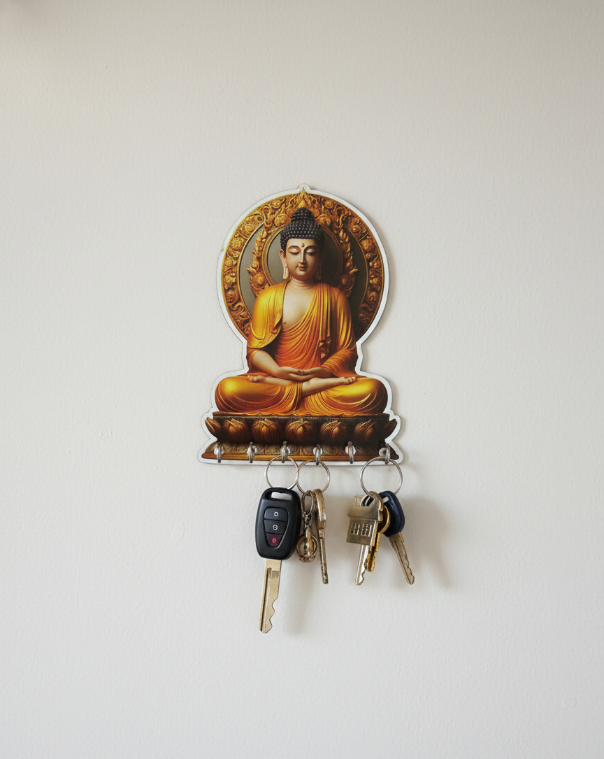 MDF Lord Jagannath & Lord Buddha Key Holders (6 Inches)