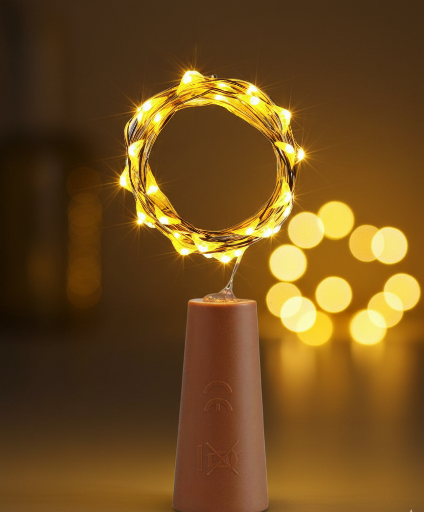 MaxxxMart - Cork Shaped LED Bottle String Fairy Lights