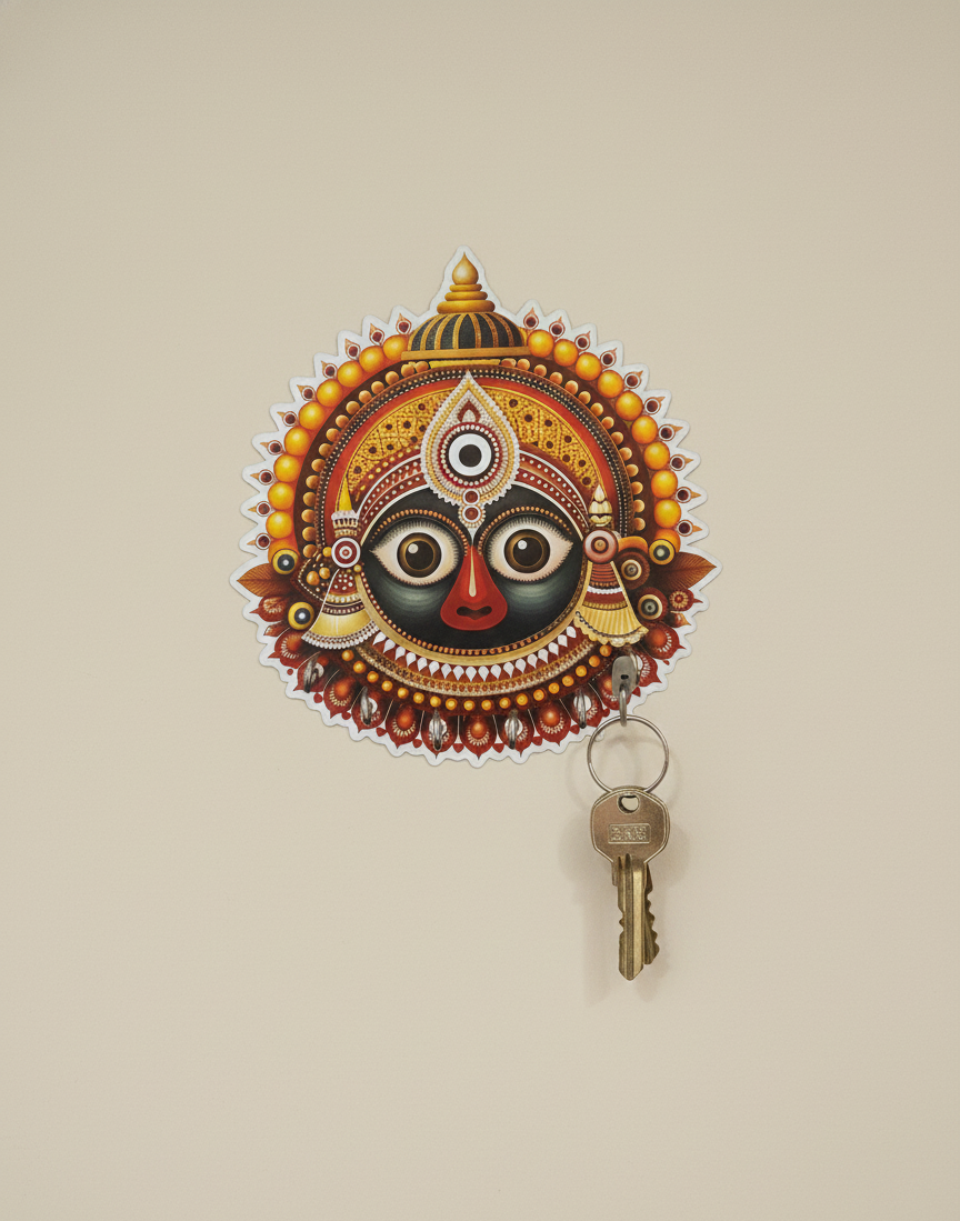 MDF Lord Jagannath & Lord Buddha Key Holders (6 Inches)