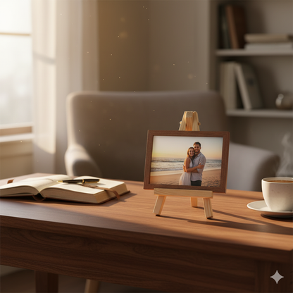 MaxxxMart - Mini Wooden Easel Tripod Stand