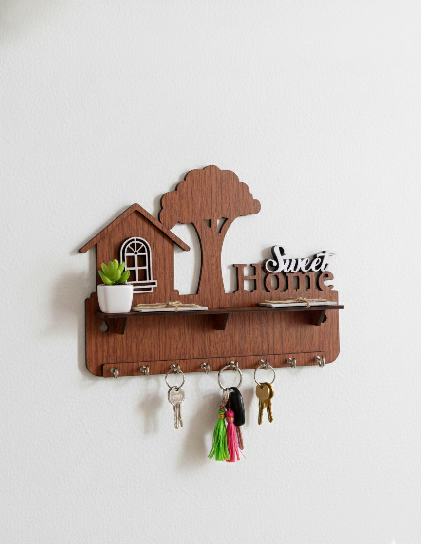 Sweet Home Decorative Key Holder & Organizer