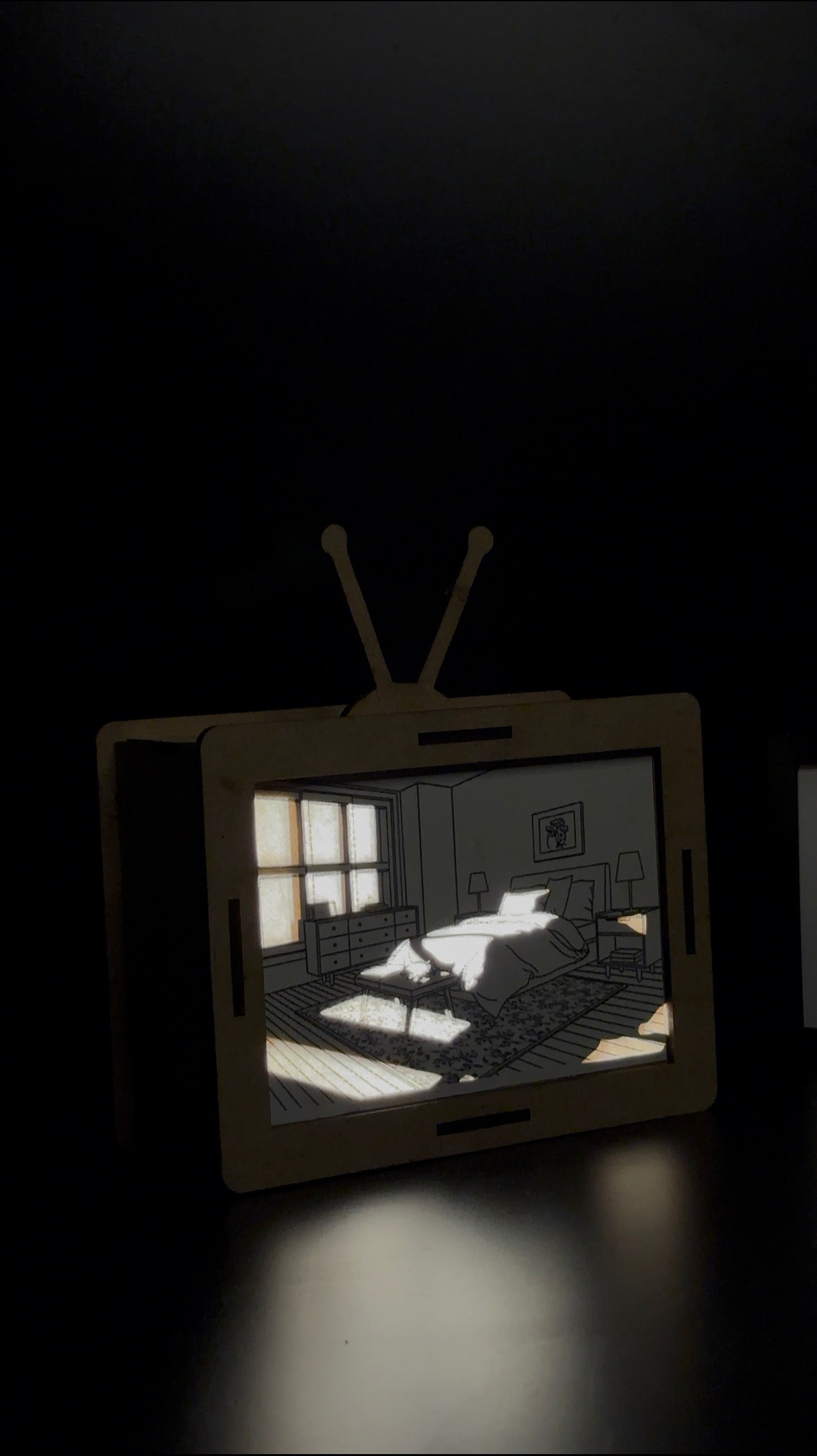 MaxxxMart - Miniature Retro TV Lightbox Memory Frame 5x4 (Inches)