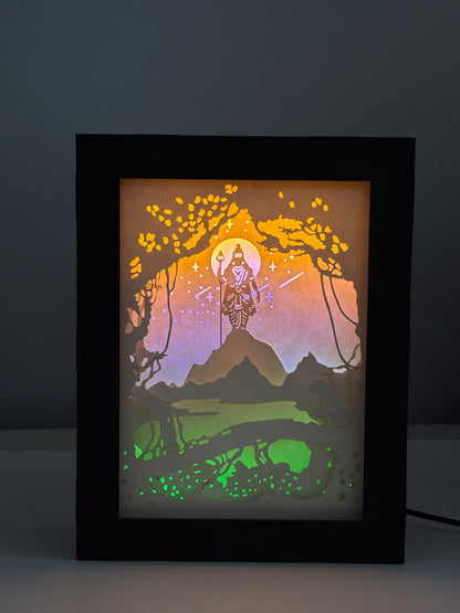 MaxxxMart - Lord Murugan: Divine Serenity Light Box 7x9 (inches)