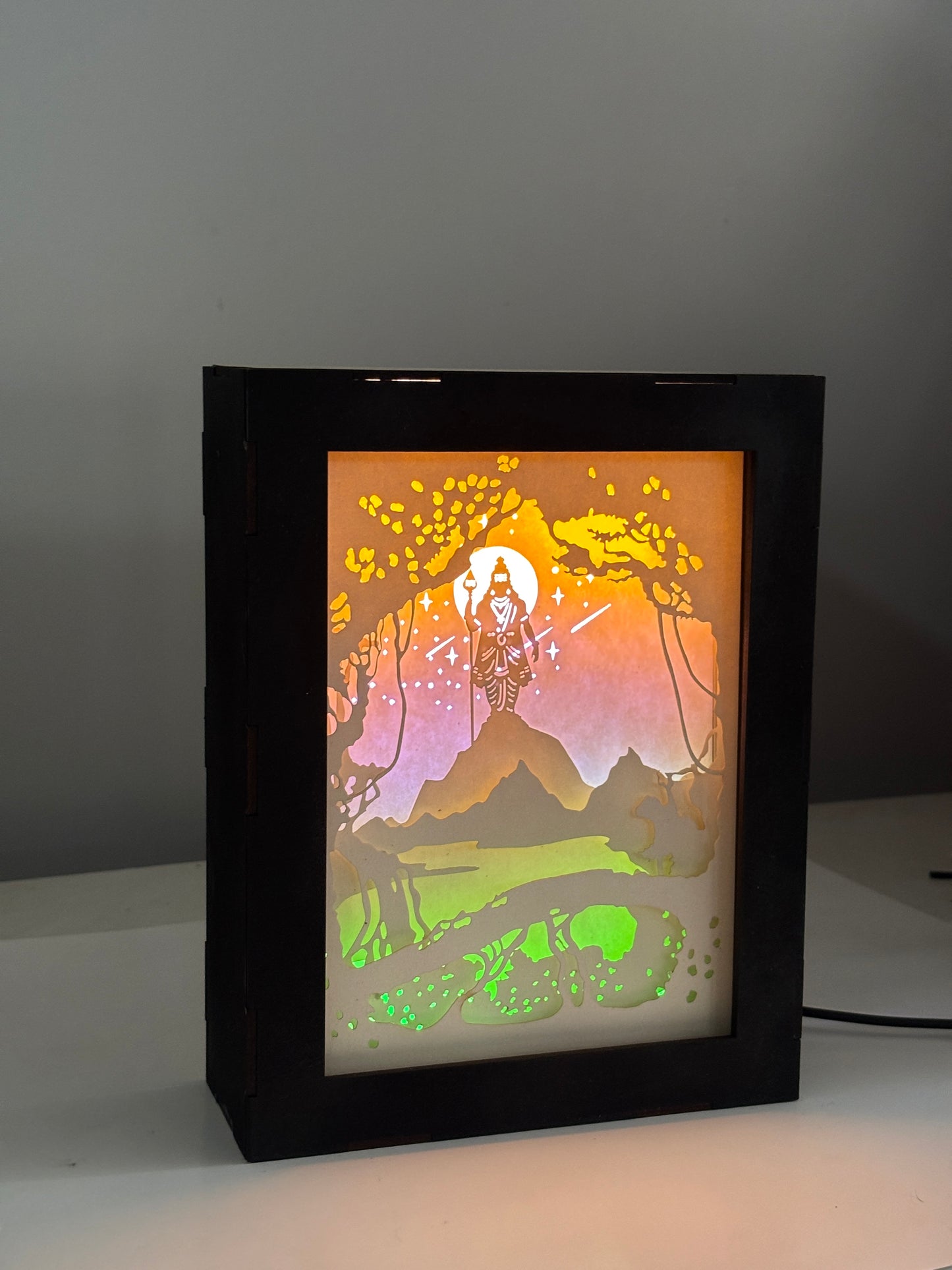 MaxxxMart - Lord Murugan: Divine Serenity Light Box 7x9 (inches)