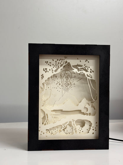 MaxxxMart - Lord Murugan: Divine Serenity Light Box 7x9 (inches)