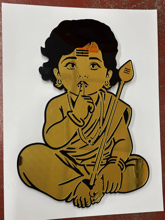 MaxxxMart - Acrylic Bala Murugan Wall Decor (17x12 INCHES)