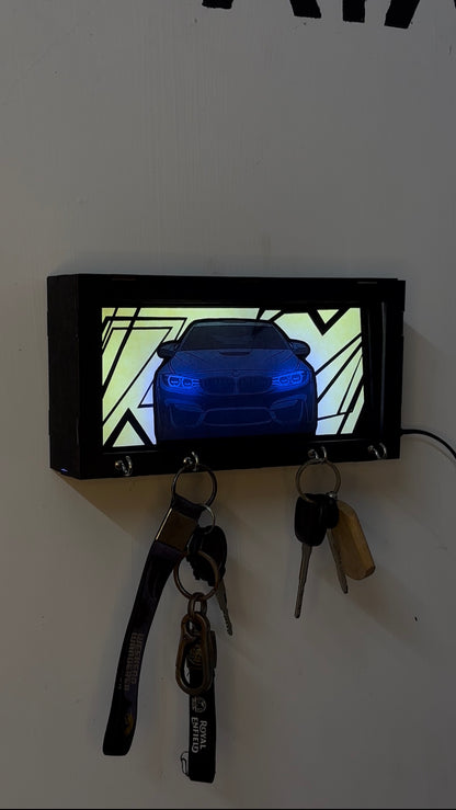 MaxxxMart - BMW Shadow Box with Key Holder (8.5x4.5) Inches