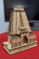 Sri Ramanathaswamy Temple Wooden Miniature | Rameshwaram Gopuram Showpiece (6 x 4 Inches)