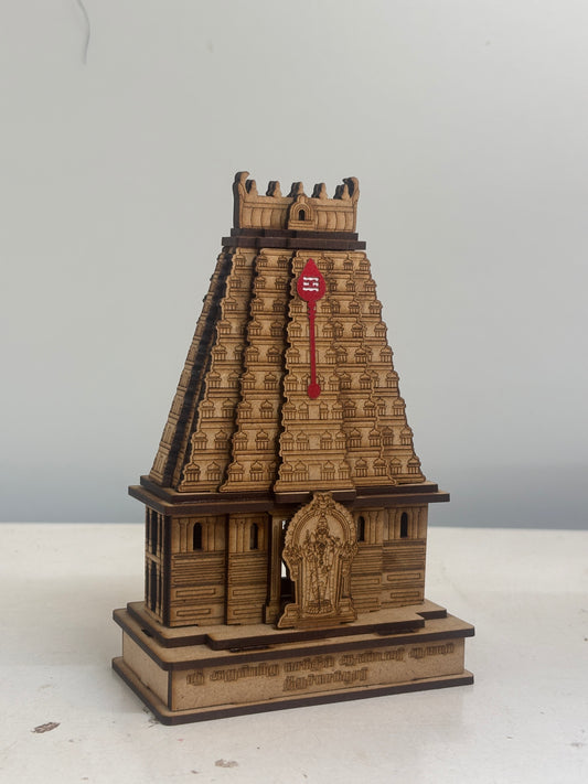Tirunchedur Wooden Temple Replica-6.5 Inches