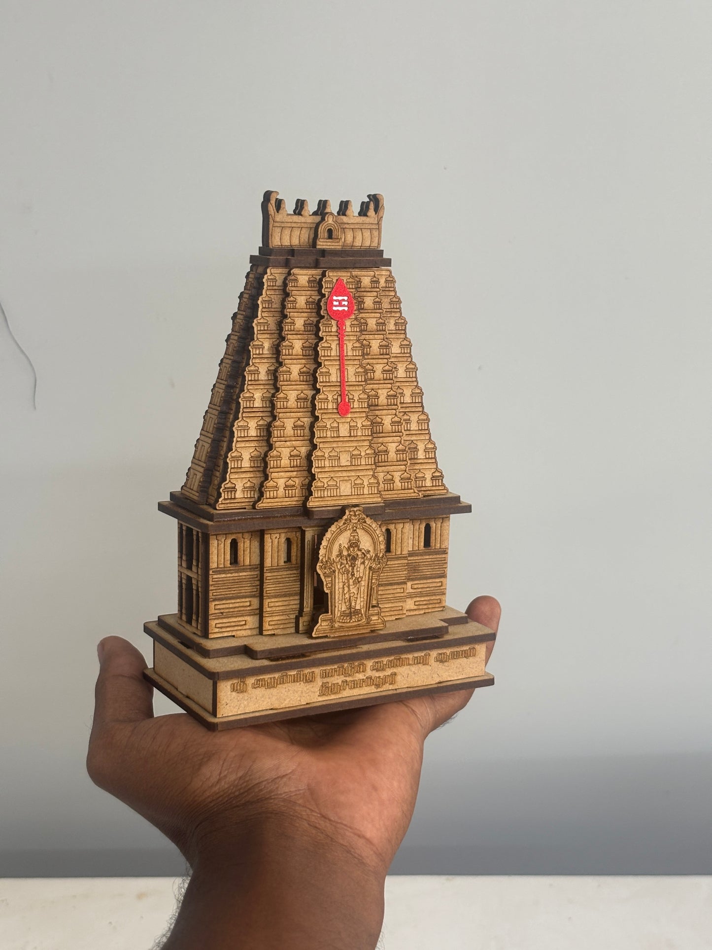 Tirunchedur Wooden Temple Replica-6.5 Inches