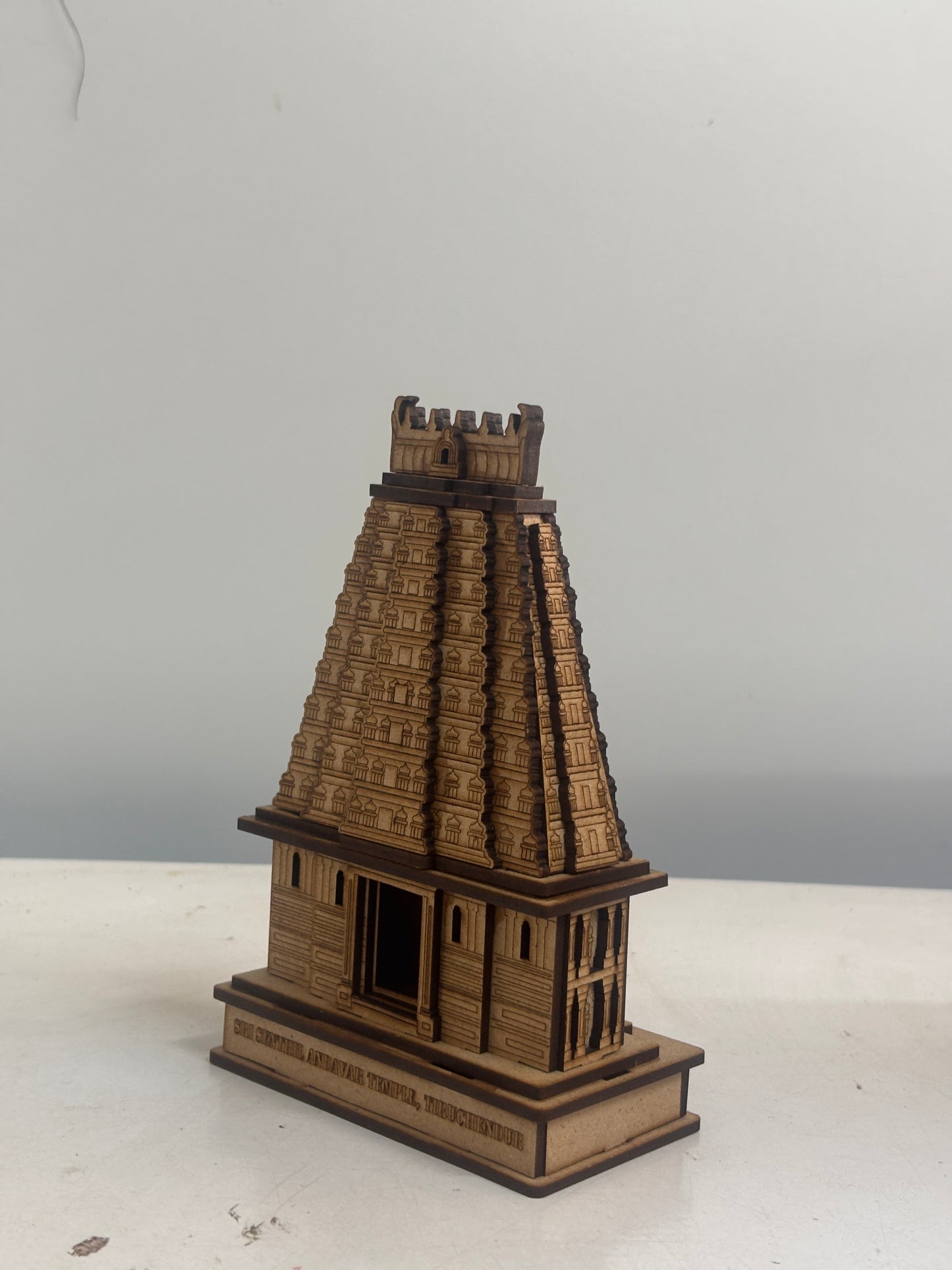 Tirunchedur Wooden Temple Replica-6.5 Inches