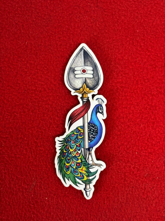 MDF Murugar Fridge Magnet – Spiritual Decorative Art - 4 Inch