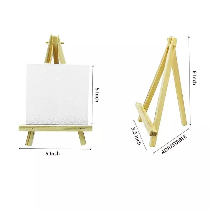 MaxxxMart - Mini Wooden Easel Tripod Stand