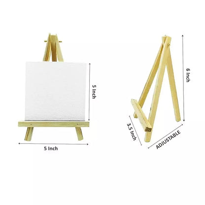 MaxxxMart - Mini Wooden Easel Tripod Stand