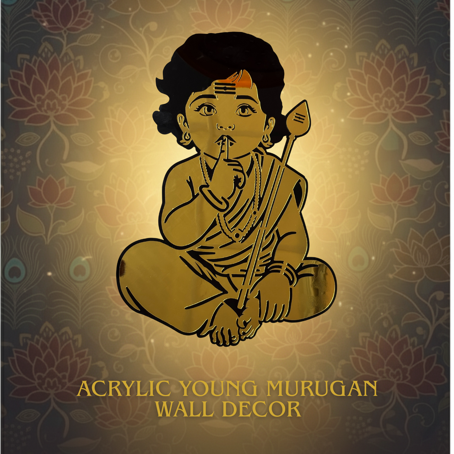 MaxxxMart - Acrylic Bala Murugan Wall Decor (17x12 INCHES)