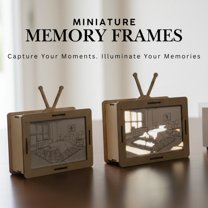 MaxxxMart - Miniature Retro TV Lightbox Memory Frame 5x4 (Inches)