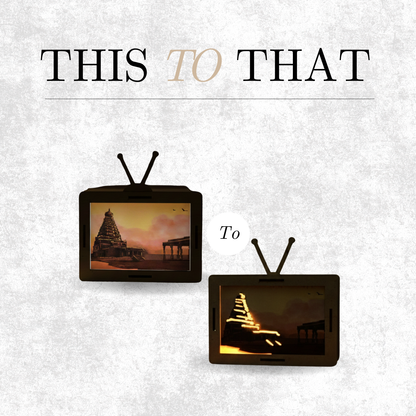 MaxxxMart - Retro TV MDF Art Lamp: Thanjai Periya Kovil