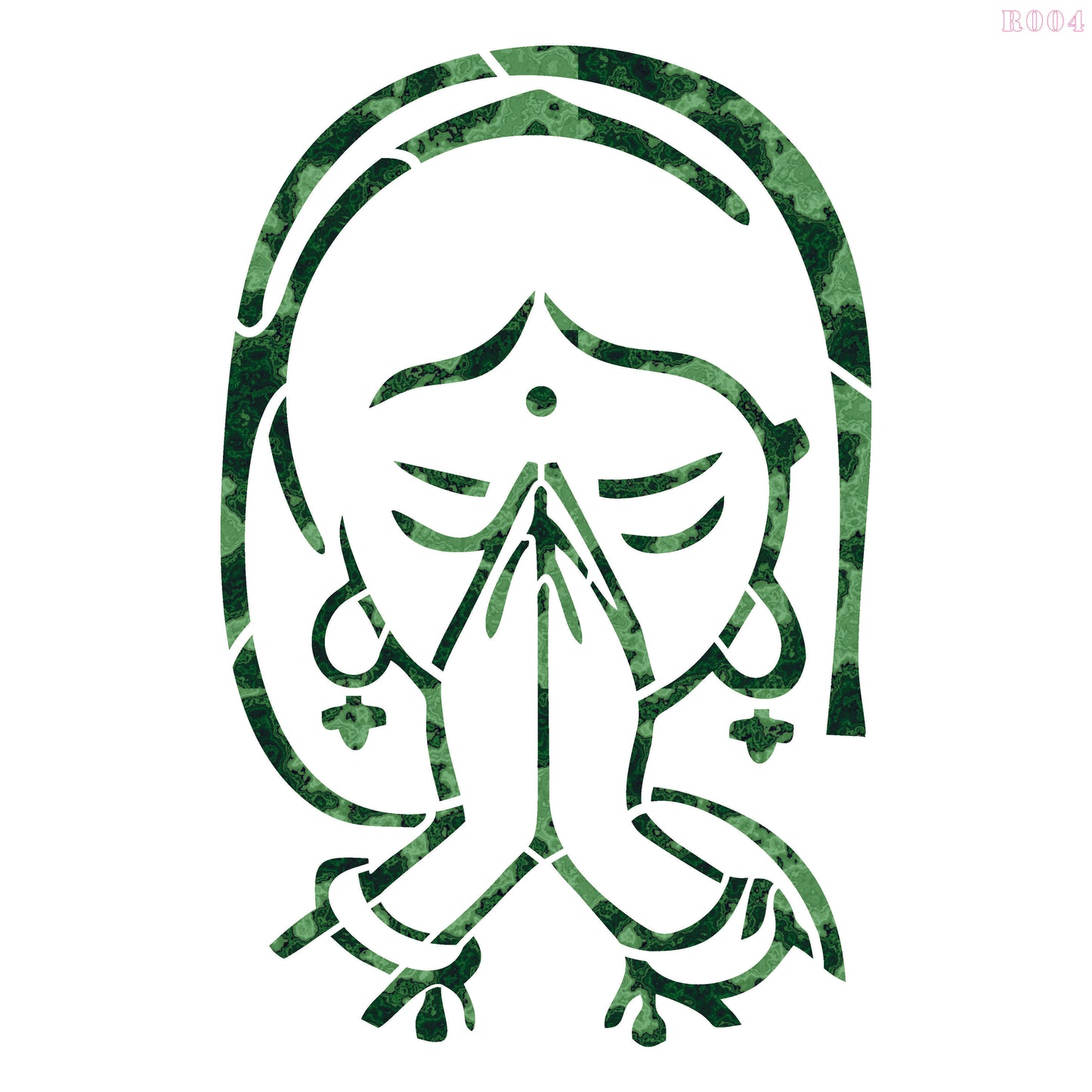 Maxxxmart Namaste Wall Stencil – Traditional Greeting Design (Inches)