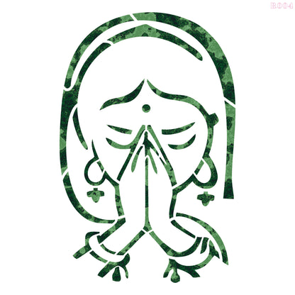 Maxxxmart Namaste Wall Stencil – Traditional Greeting Design (Inches)